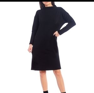 Eileen Fisher Long-Sleeve Shift Dress - Black NWT